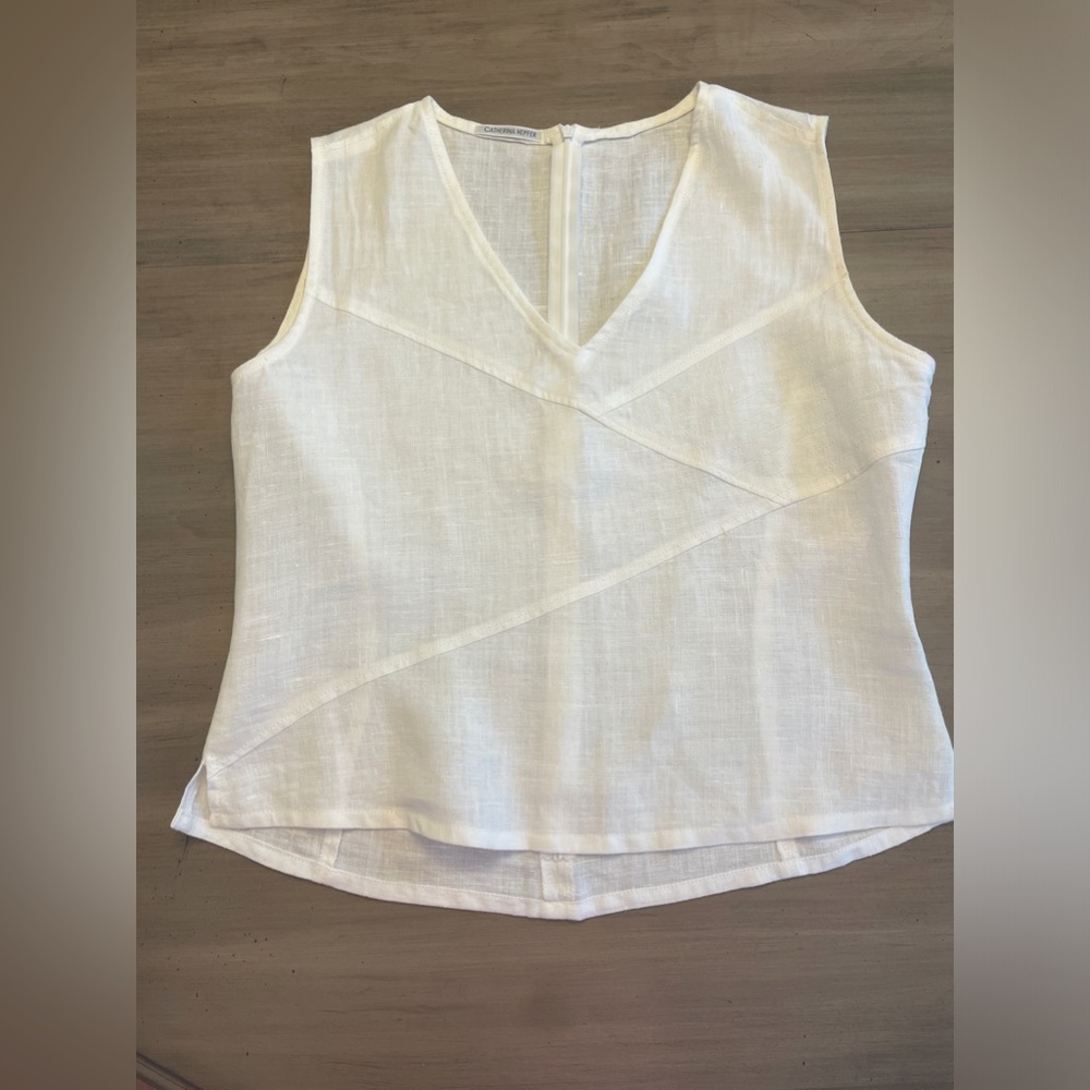 White linen Catherina Hepfer vest